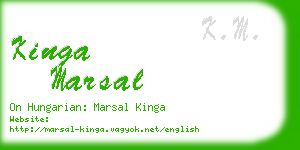 kinga marsal business card